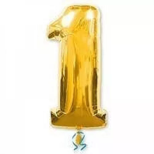 Шар фигура цифра 1 Gold